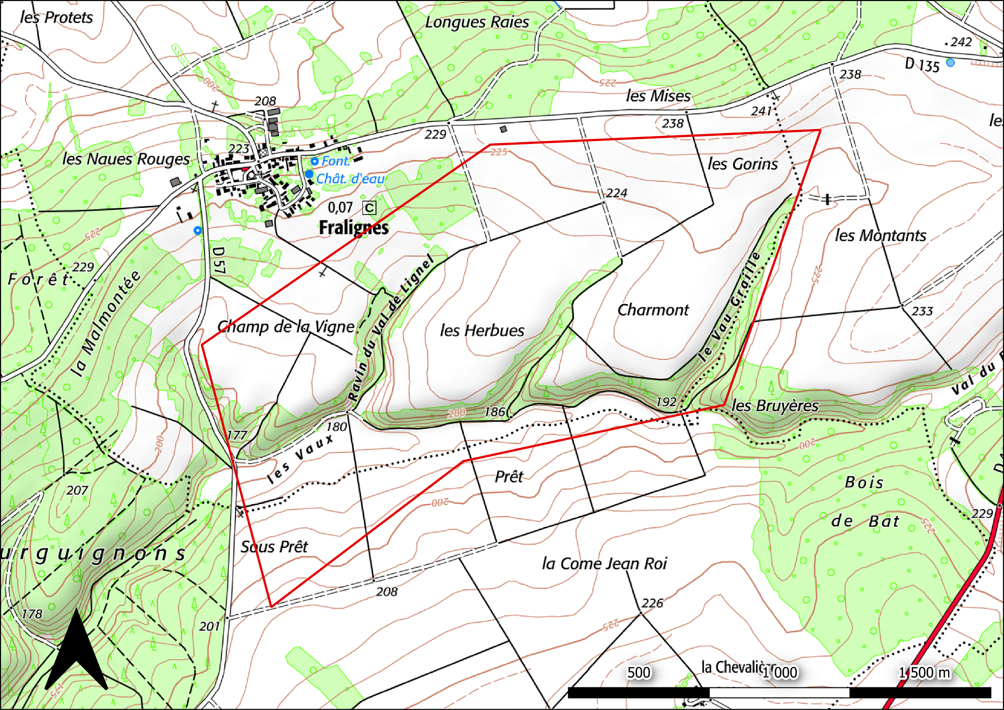 Projet Filaos- Vue sur carte